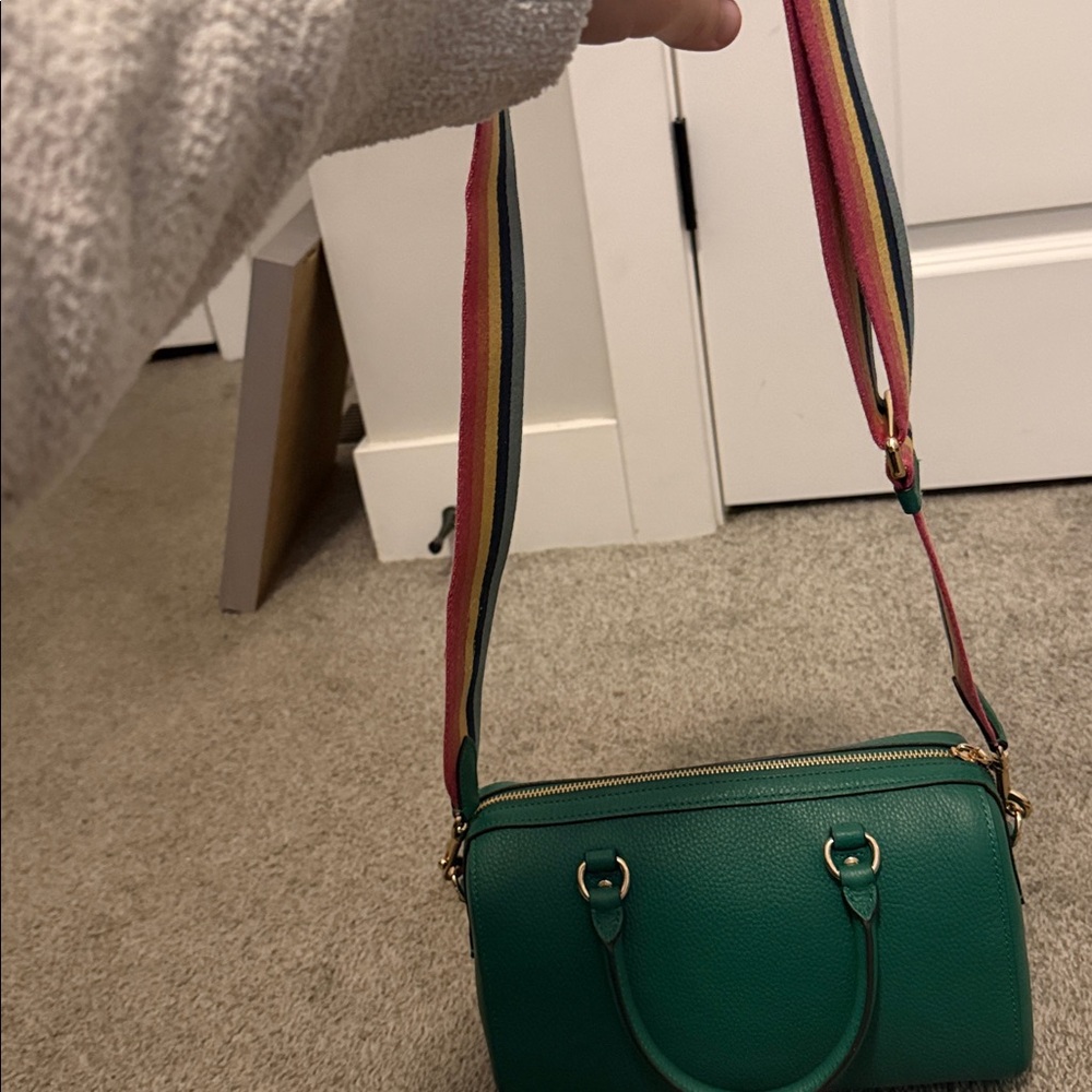 Coach Rowen Green Satchel with Colorful Diary Embroidery C8280 - Picture 11 of 13